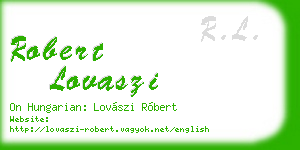 robert lovaszi business card