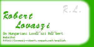 robert lovaszi business card